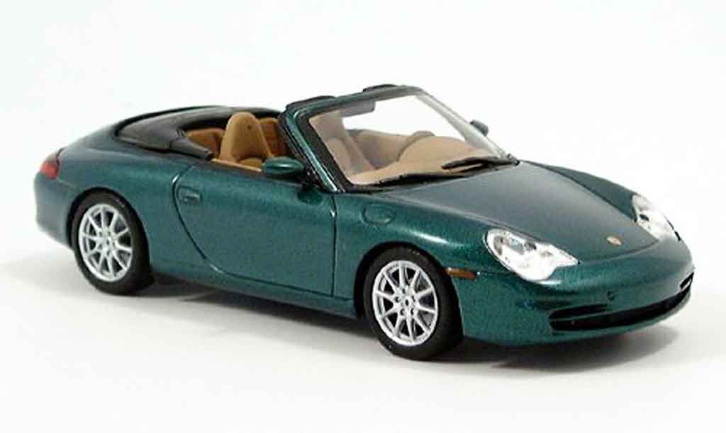 Porsche 996 Cabriolet 1/43 Minichamps Convertible grun 2001 diecast model cars