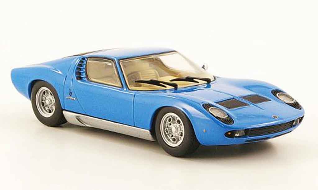 Lamborghini Miura 1/43 Minichamps blue 1966 diecast model cars