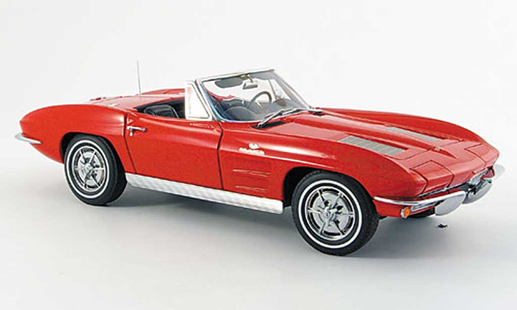 Chevrolet Corvette C2 1/18 Autoart C2 convertible red 1963 diecast model cars