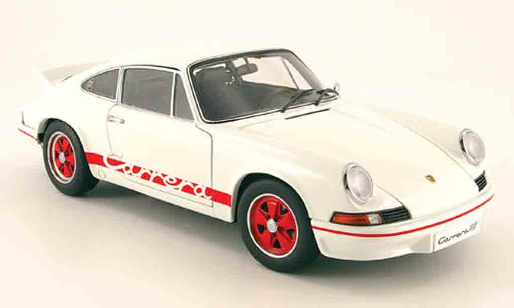 Porsche 911 RS 1/18 Autoart RS 2.7 carrera white/red 1973 diecast model cars