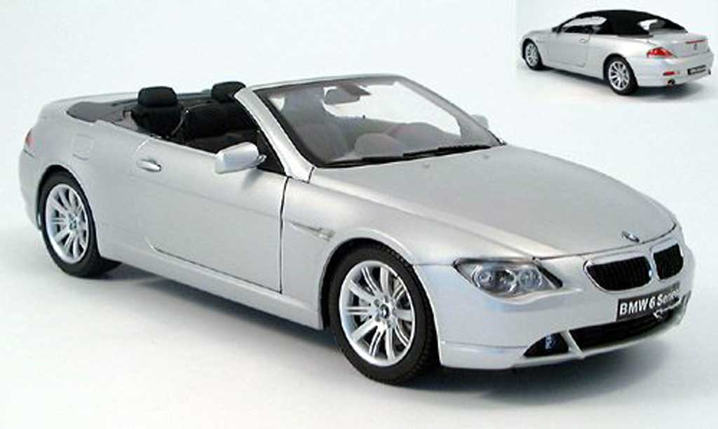 Bmw 645 E64 1/18 Kyosho E64 ci cabriolet grey 2004 diecast model cars