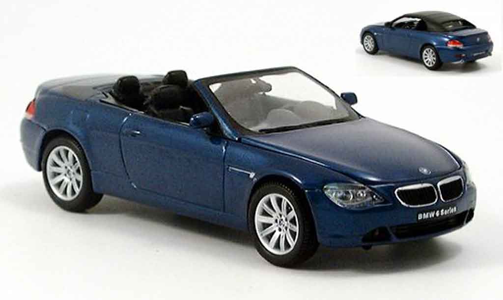 Bmw 645 E64 1/43 Kyosho E64 CI Convertible blue diecast model cars
