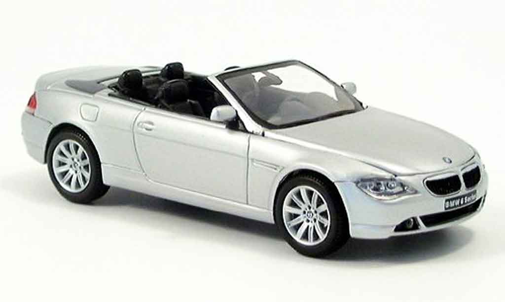 Bmw 645 E64 1/43 Kyosho E64 CI Convertible grey metallisee Verdeck liegt bei diecast model cars
