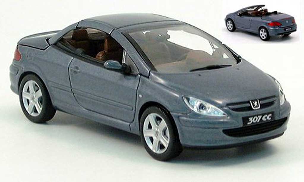 Peugeot 307 WRC 1/43 Norev WRC CC anthrazit avec funktionsfahigem Verdeck 2004 diecast model cars