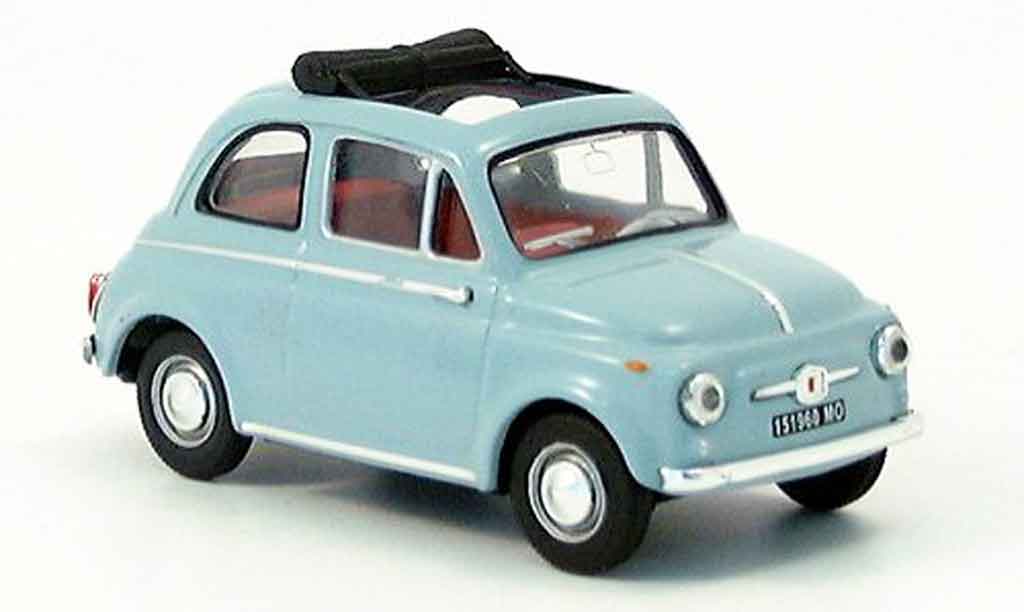 Fiat 500 1/43 Vitesse D blue diecast model cars