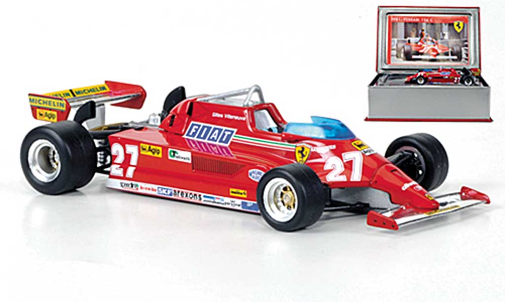 Ferrari 126 1981 1/43 IXO 1981 C2 No. 27 G.Villeneuve GP Monaco diecast model cars