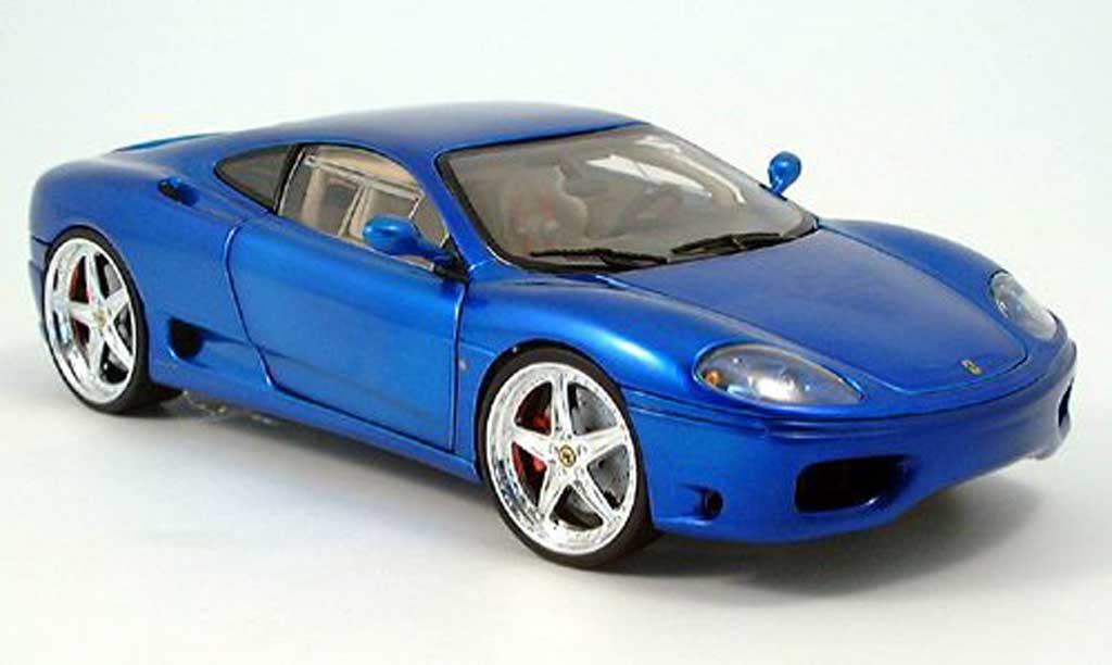 Ferrari 360 Modena 1/18 Hot Wheels Modena tuning blue 2003 diecast model cars