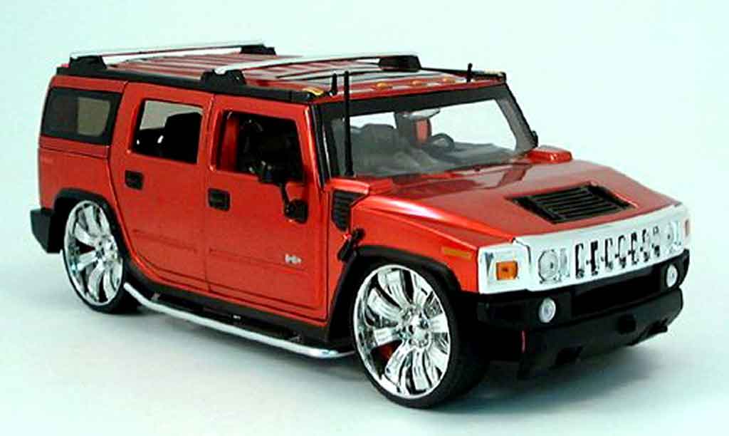 Hummer H2 1/18 Jada Toys red tuning 2003 diecast model cars