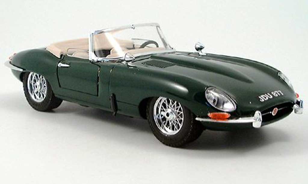 Jaguar E-Type 1961 1/18 Burago 1961 cabriolet grun diecast model cars