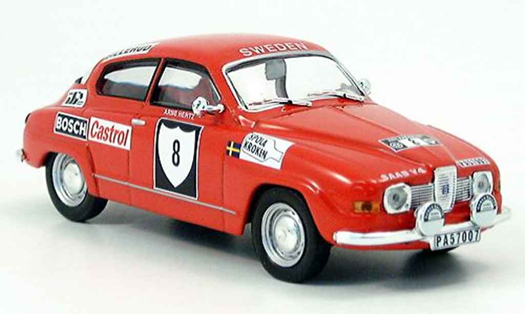 Saab 96 1/43 IXO V4 No.8 Blomquist Hertz Rally Schweden 1972 diecast model cars