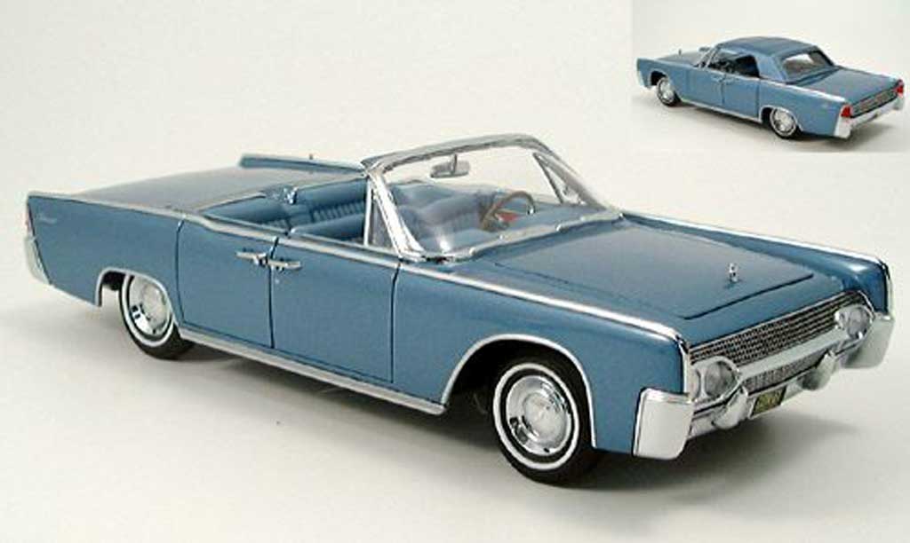 Lincoln Continental 1961 1/18 Yat Ming 1961 cabriolet blue diecast model cars