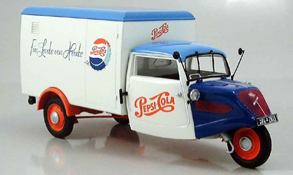 Tempo Dreirad 1/18 Minichamps kofferwagen pepsi diecast model cars