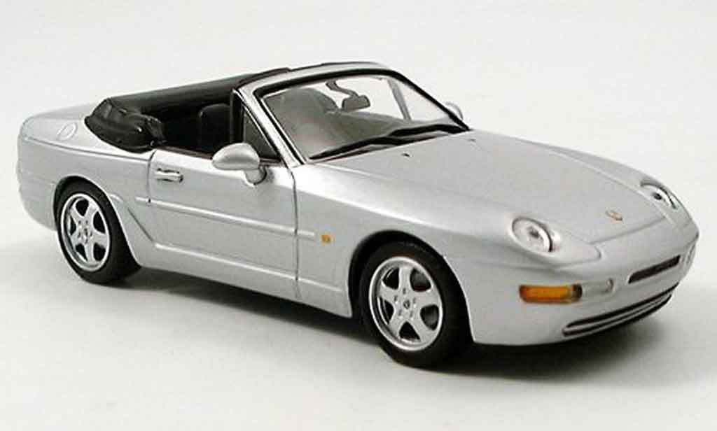 Porsche 968 Cabriolet 1/43 Minichamps Convertible grey metallisee 1994 diecast model cars