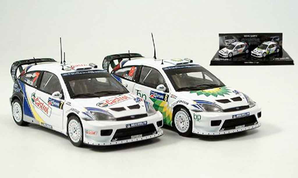 Ford Focus RS WRC 1/43 Minichamps RS WRC Doppelsieg Mexico 2er Set 2004 diecast model cars