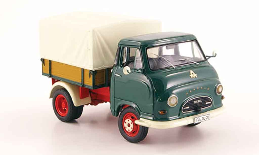 Hanomag Kurier 1/43 Schuco grun Enser Pritsche Plane diecast model cars