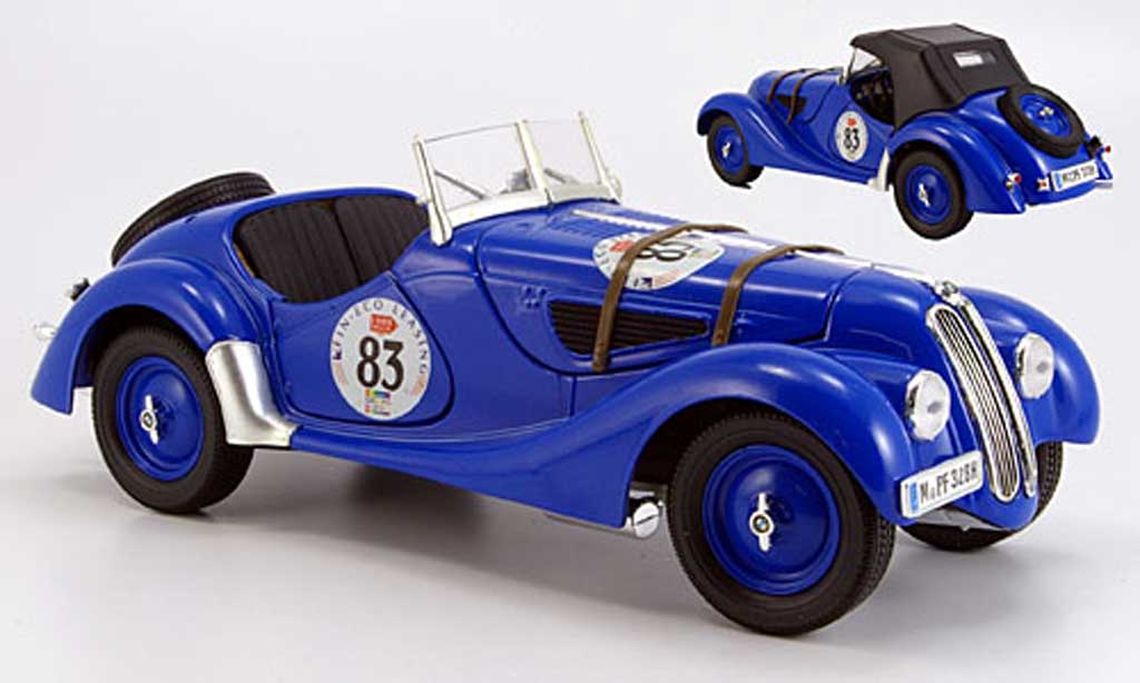 Bmw 328 1937 1/18 Ricko 1937 rallye no.83 abnehmbares verdeck diecast model cars