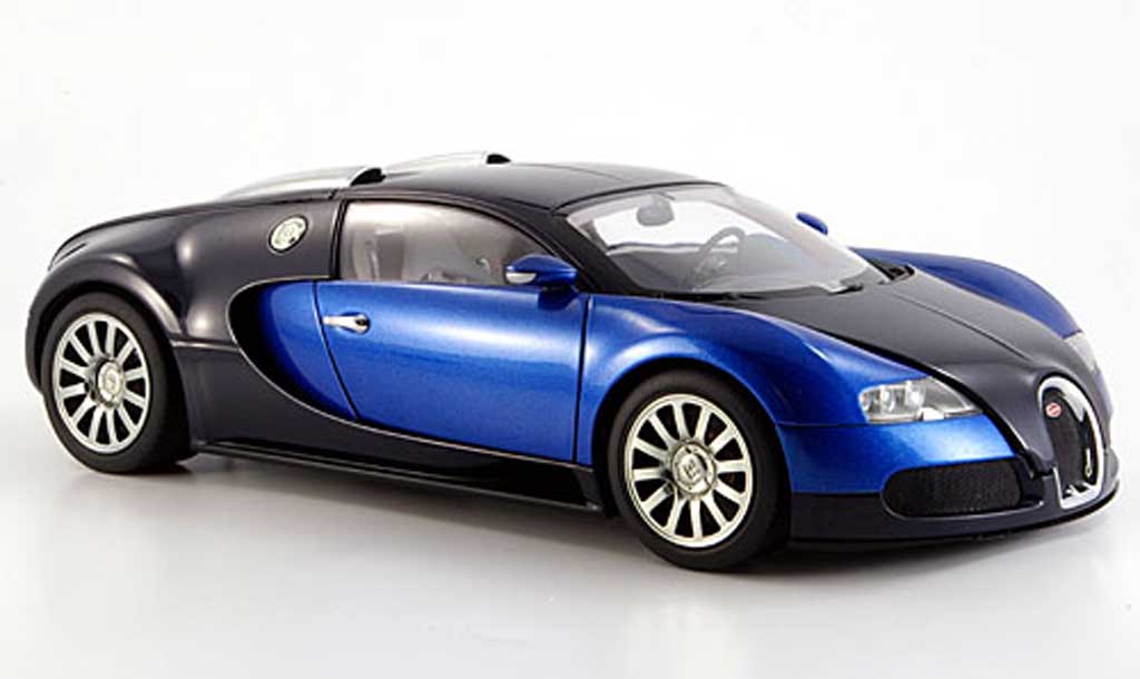 Bugatti Veyron 16.4 1/18 Autoart 16.4 eb blue black diecast model cars