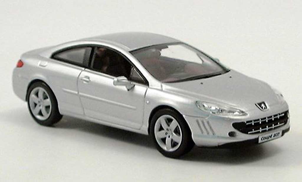Peugeot 407 coupe 1/43 Norev coupe grey 2005 diecast model cars