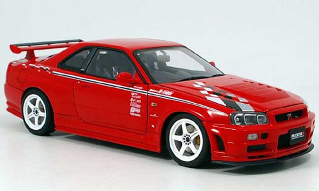 Nissan Skyline R34 1/18 Autoart R34 gt-r r-tune r1 red 2002 diecast model cars
