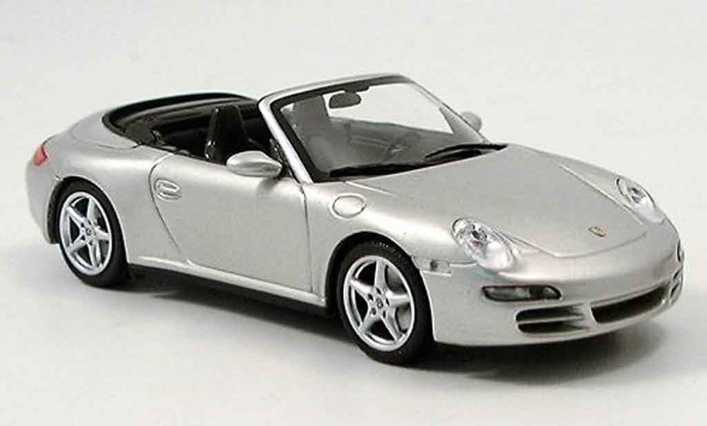 Porsche 997 4S 1/43 Minichamps Convertible Carrera 4S grey metallisee 2005 diecast model cars