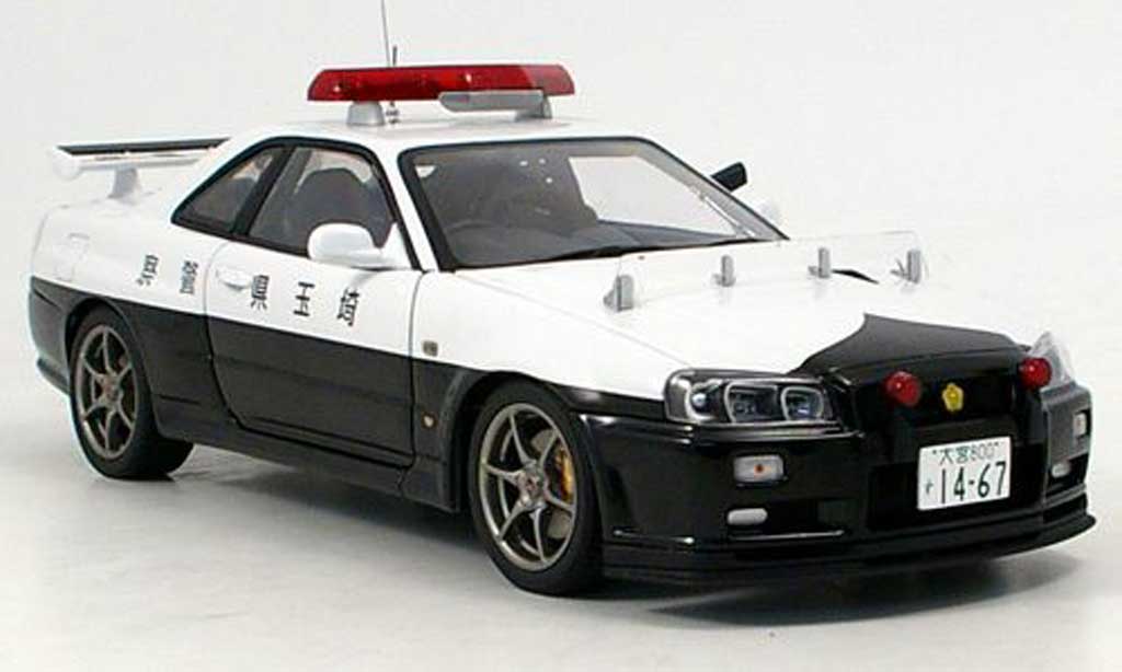Nissan Skyline R34 1/18 Autoart R34 gtr police diecast model cars