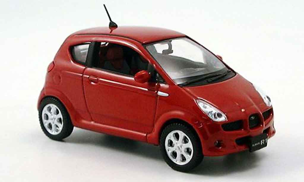 Subaru R1 1/43 Norev red 2006 diecast model cars