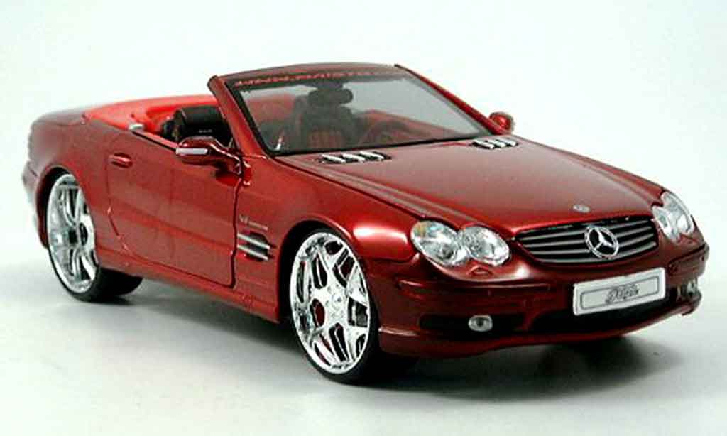 Mercedes Classe SL 1/18 Maisto 55 amg cabrio red tuningcar playerz diecast model cars