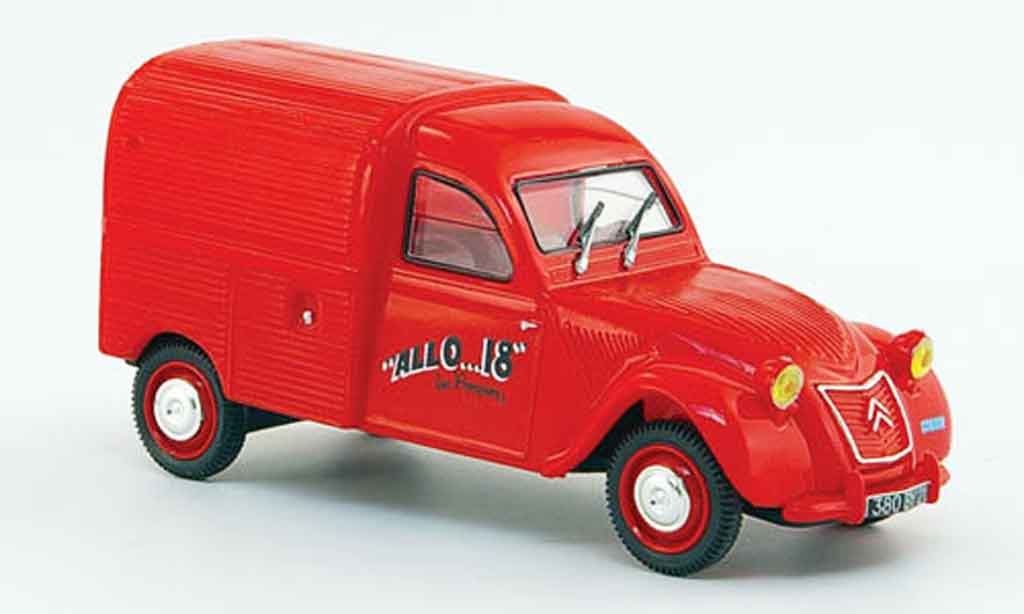 Citroen 2CV 1/43 Norev az pompiers dijon pompier frankreich 1955 diecast model cars