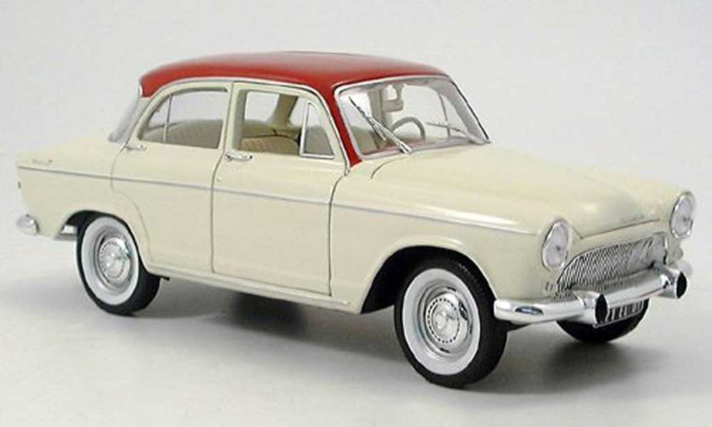 Simca P 60 1/18 Norev montlhery red-beige 1961 diecast model cars