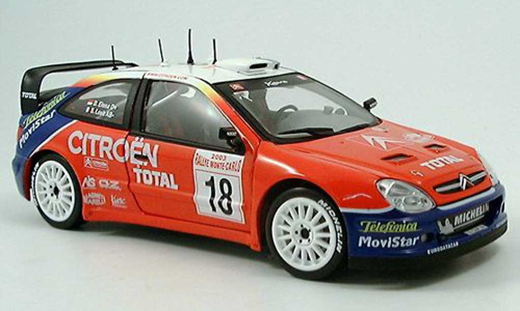 Citroen Xsara WRC 2003 1/43 Sun Star WRC 2003 No.18 Total Rally Monte Carlo S.Loeb/D.Elena diecast model cars