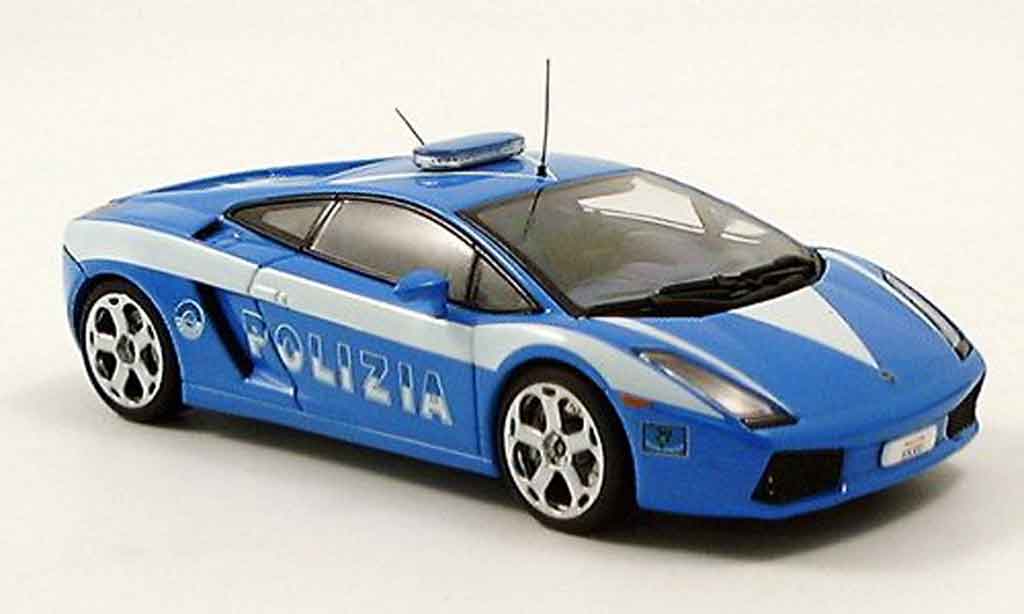 Lamborghini Gallardo 1/43 Autoart police italienne blue diecast model cars