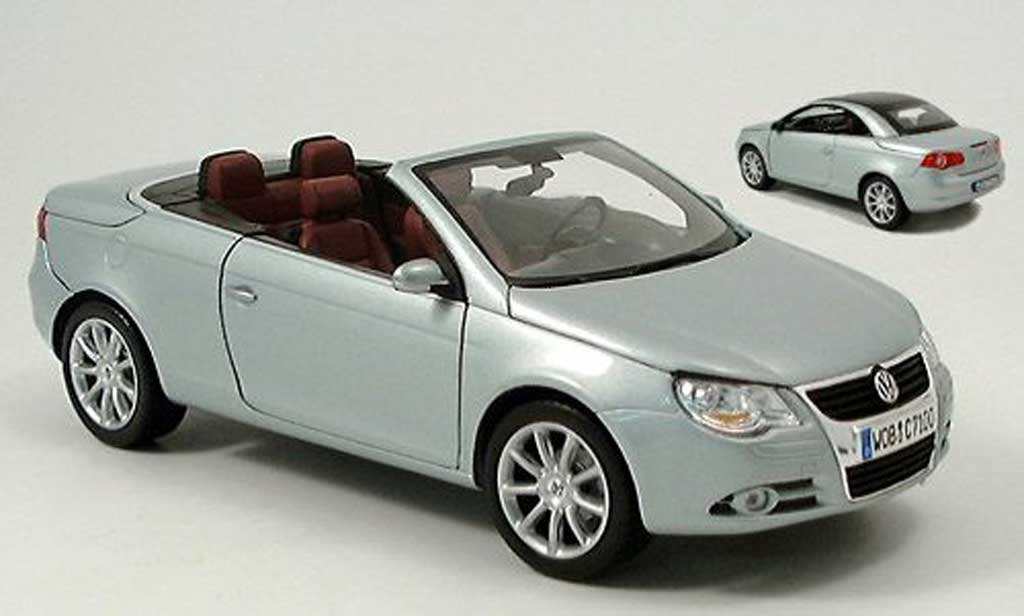 Volkswagen Eos 1/18 Norev grey metallisee blue cabriolet-coupe 2006 diecast model cars