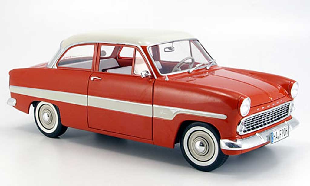 Ford Taunus 1/18 Revell 12m red/white bandes 1962 diecast model cars