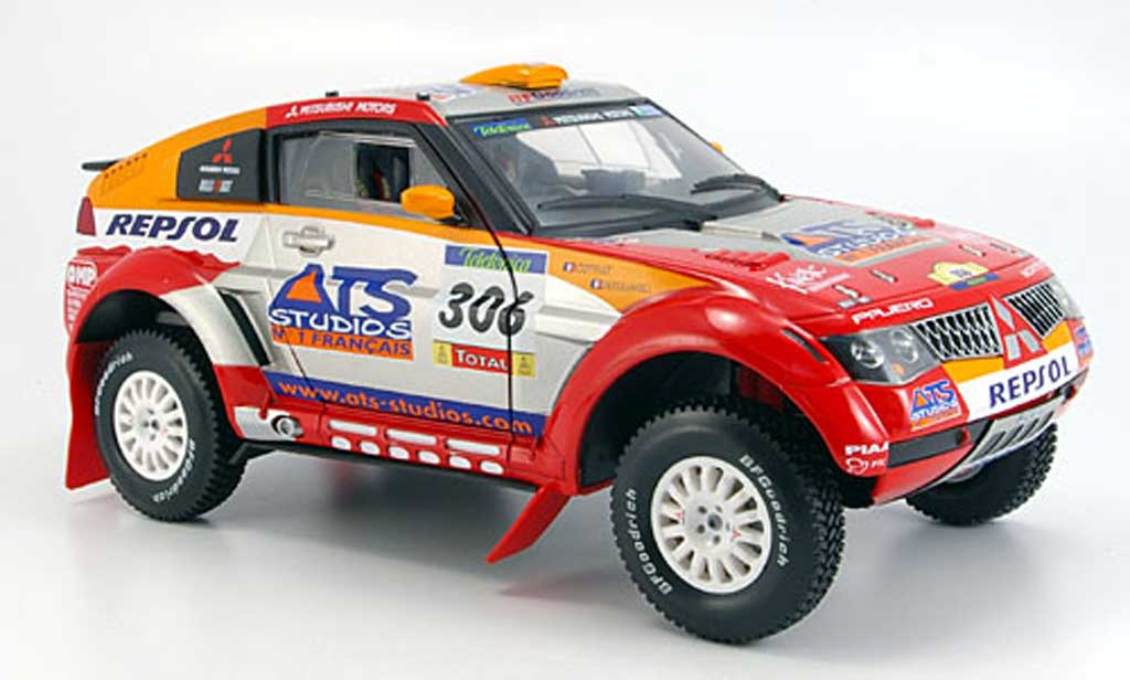 Mitsubishi Pajero 1/18 Solido evo no.306 ats rallye barcelona-dakar 2005 diecast model cars