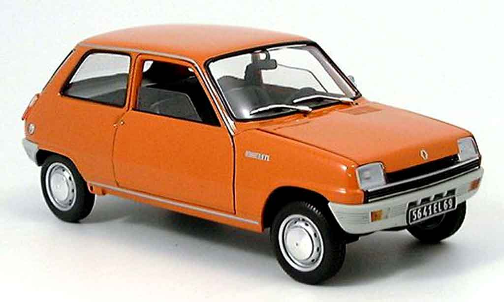 Renault 5 TL 1/18 Solido TL orange 1972 diecast model cars