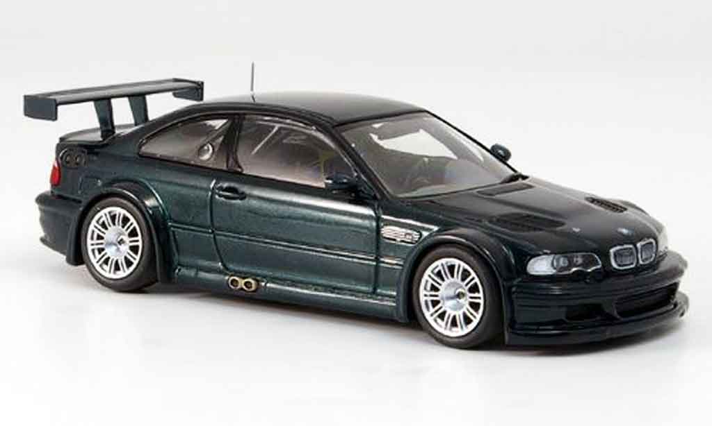 Bmw M3 E46 1/43 Minichamps GTR E46 grun Strassenausfuhrung 2001 diecast model cars