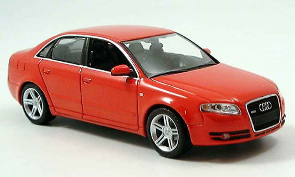 Audi A4 1/43 Minichamps red 2004 diecast model cars