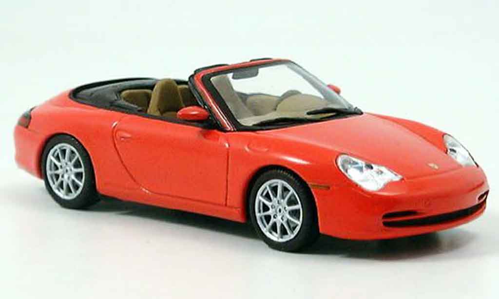 Porsche 996 Cabriolet 1/43 Minichamps Convertible red 2001 diecast model cars