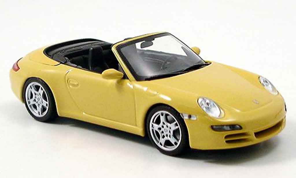 Porsche 996 S 1/43 Minichamps Carrera 911 Carrera S Convertible yellow 2005 diecast model cars