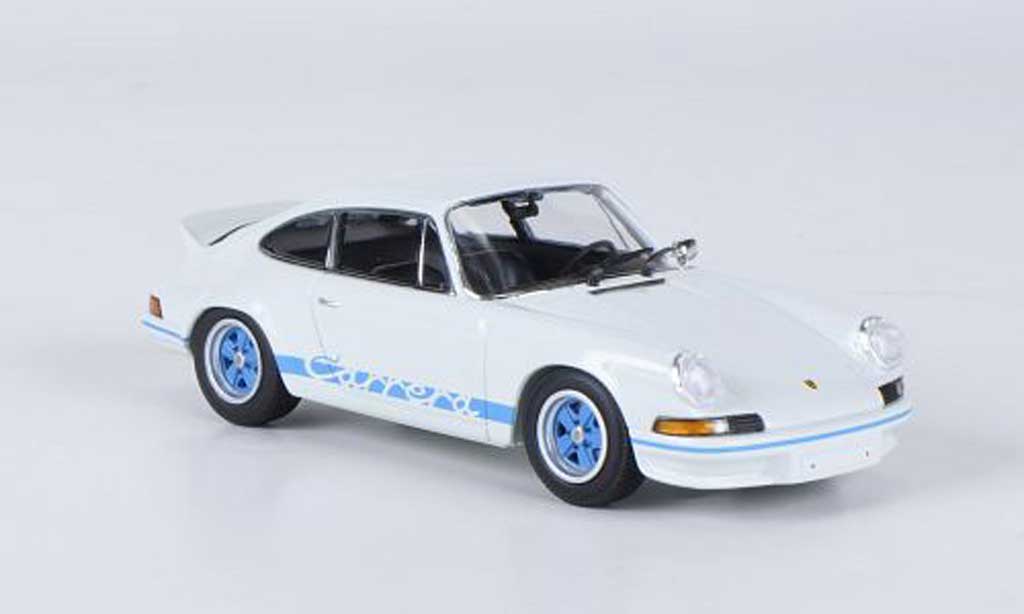 Porsche 911 1/43 Minichamps Carrera 27 white avec bluen Streifen 1972 diecast model cars