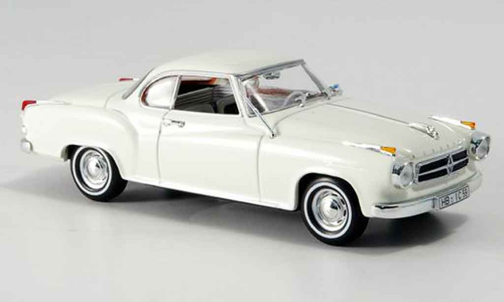 Borgward Isabella 1/43 Minichamps Coupe white 1958 diecast model cars