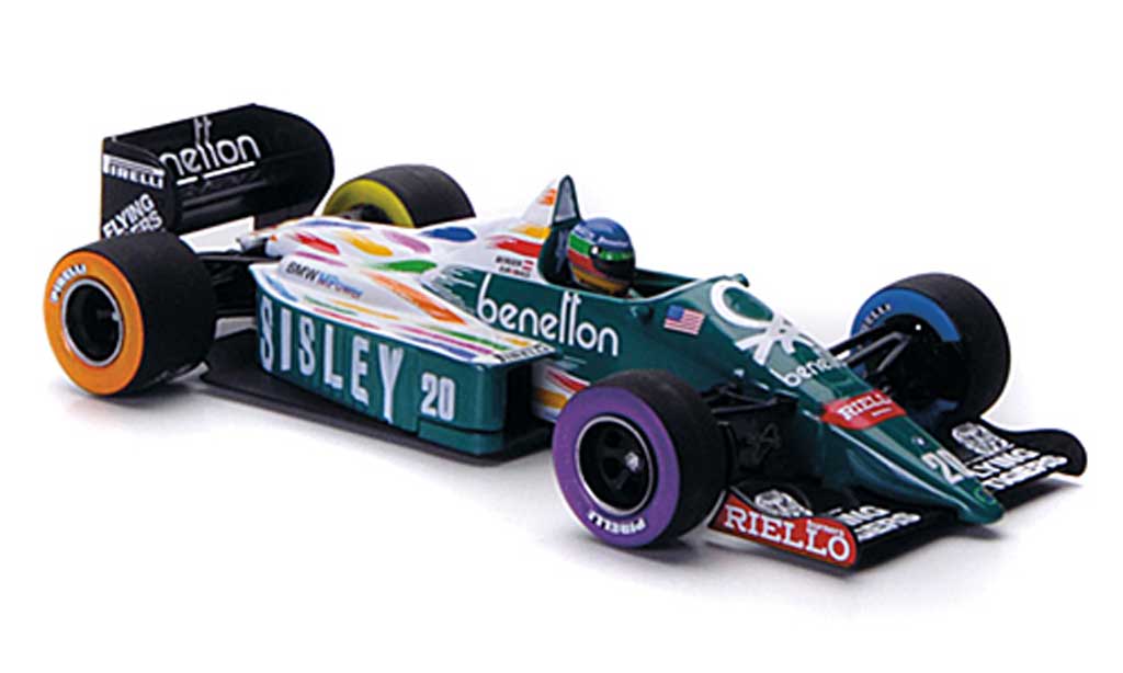 Benetton Bmw 1986 1/43 Minichamps 1986 B 186 No.20 Sisley G.Berger GP USA Detroit 1986 diecast model cars