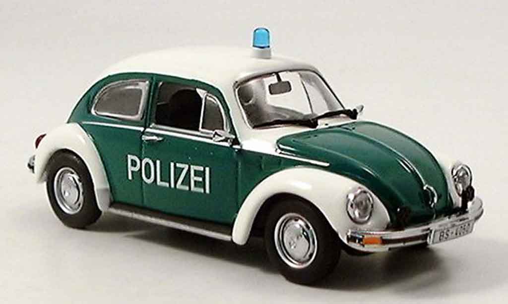Volkswagen Coccinelle 1/43 Minichamps 1303 police brownschweig 1972 diecast model cars
