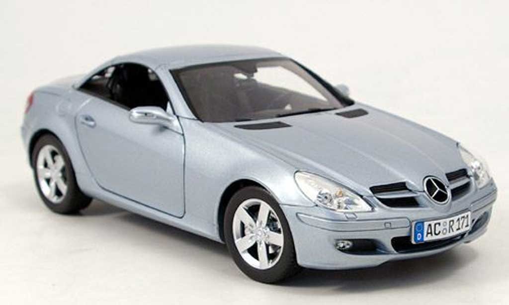 Mercedes Classe SLK 1/18 Minichamps greyblue 2004 diecast model cars