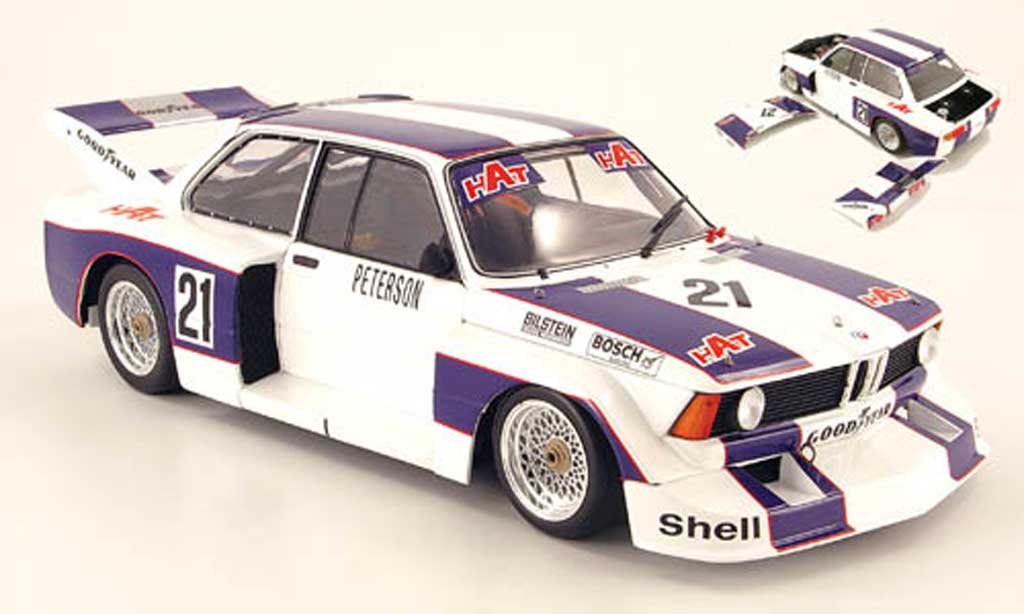 Bmw 320 E21 1/18 Minichamps E21 i gr. 5 no.21 hat r.peterson drm 1977 diecast model cars