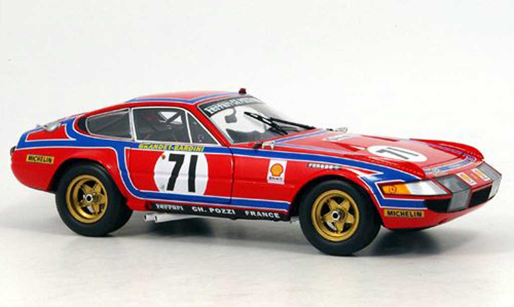 Ferrari 365 GTB/4 1/18 Kyosho GTB/4 no.71 24h le mans 1974 diecast model cars