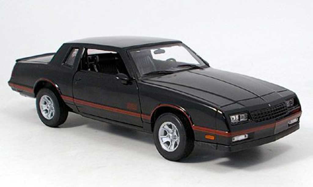 Chevrolet Monte Carlo 1/18 Welly ss noir 1987 diecast model cars