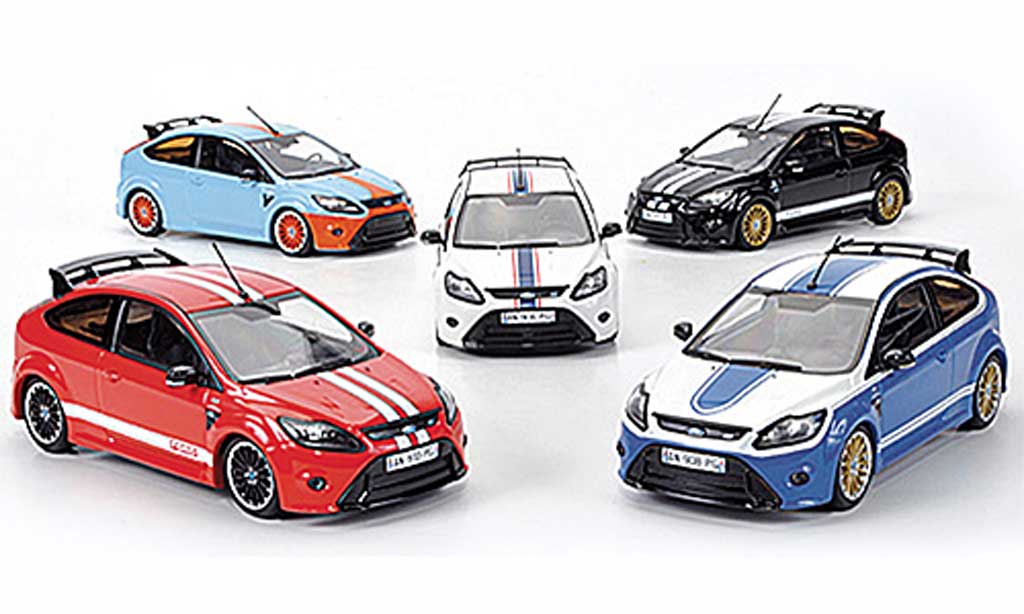 Ford Focus RS Le Mans 1/43 Minichamps RS Le Mans 5er-Set: Edition black / red / blue / blue / white Sondermodelle MCW 2010 diecast model cars