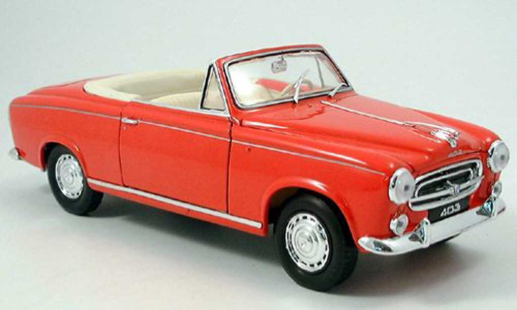 Peugeot 403 Cabriolet 1/18 Welly Convertible red 1957 diecast model cars