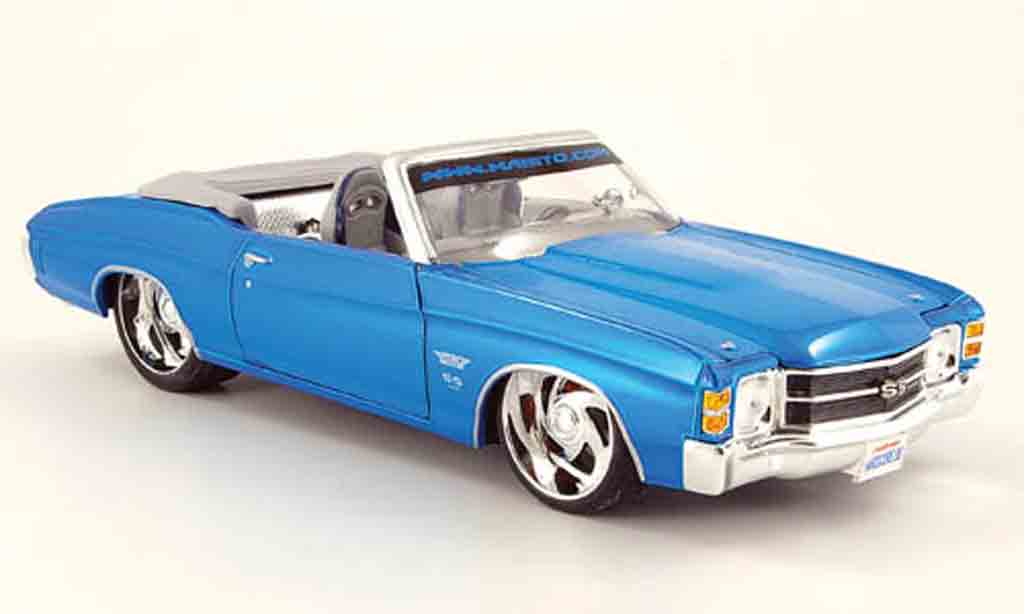 Chevrolet Chevelle 1971 1/18 Maisto 1971 cabrio prorodz blue SS454 diecast model cars
